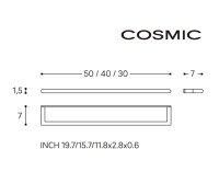 MEDIDAS TOALLERO LAVABO 50cm MICRA COSMIC